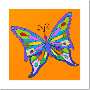 Flying Butterfly - Wings Open Posters and Art